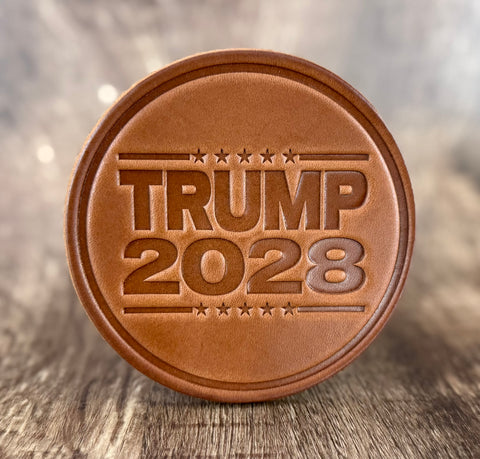 "TRUMP 2028" Leather Drink Coaster Set (Set of 4)