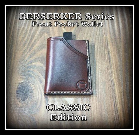 Handmade full grain cowhide Leather Minimalist Front Pocket Wallet MADE IN THE USA