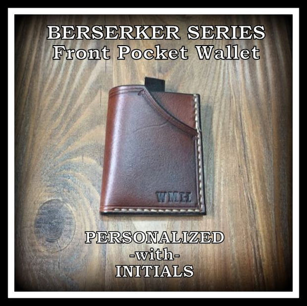 BLACKBEARD Full Grain Cowhide Leather Minimalist Front Pocket Wallet