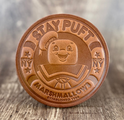 "STAY PUFT" Ghostbusters - Leather Coaster Set (Set of 4)