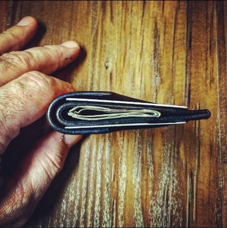 Handmade Leather Minimalist Front Pocket Wallet U.S. C.S.A. civil war