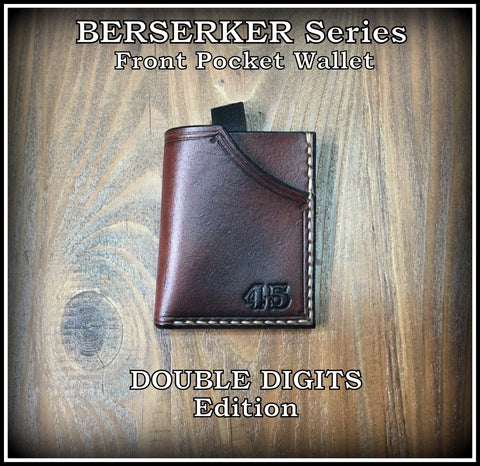 Leather Minimalist Front Pocket Wallet (DOUBLE DIGITS EDITION)